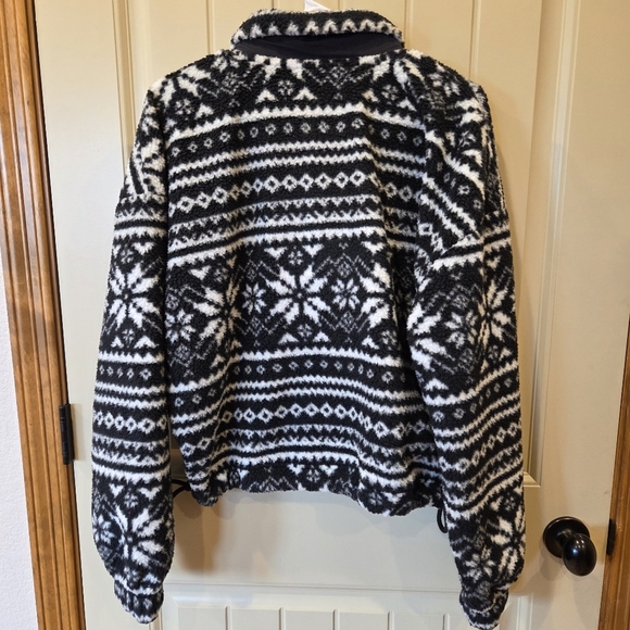 DSG Women's Fair Isle Quarter-Zip Fleece Pullover Medium  New Jacket/Coat New - Picture 7 of 12